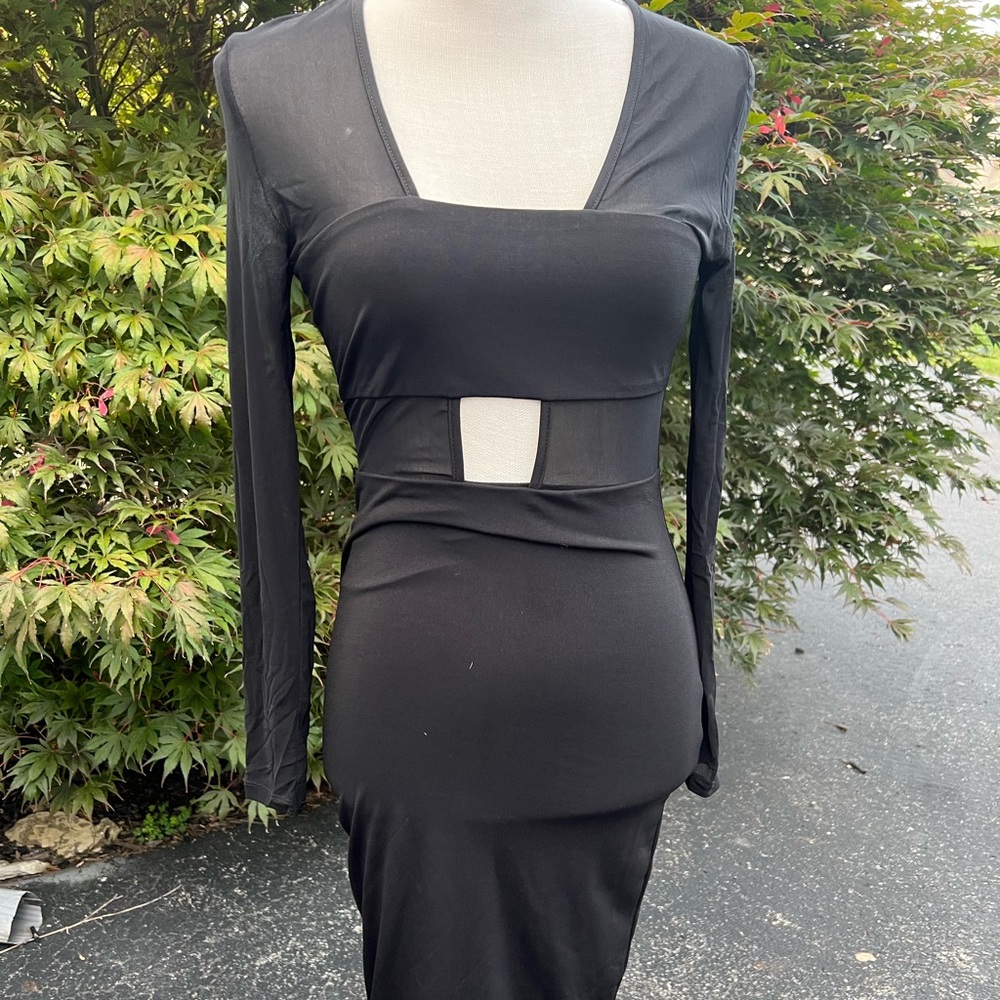 Black long sleeve dress